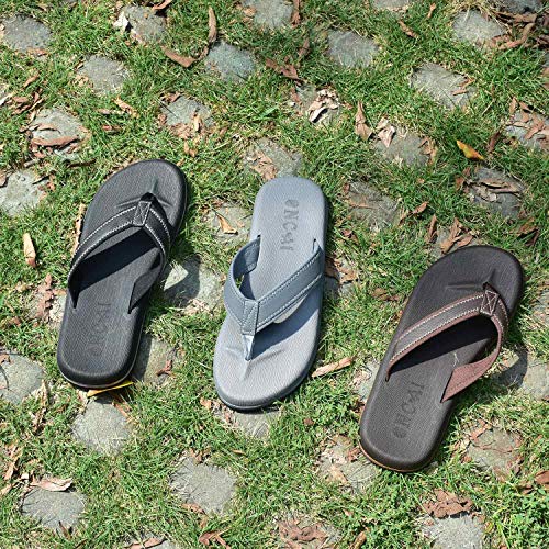 ONCAI Chanclas para Hombres Moda Sandalias Adultas Playa Piscina Vacaciones Zapatillas, Plantillas de Espuma de Yoga, Suelas de Goma Antideslizantes