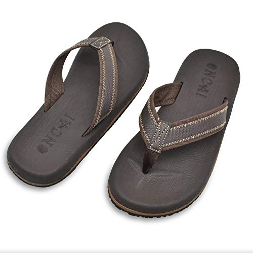 ONCAI Chanclas para Hombres Moda Sandalias Adultas Playa Piscina Vacaciones Zapatillas, Plantillas de Espuma de Yoga, Suelas de Goma Antideslizantes