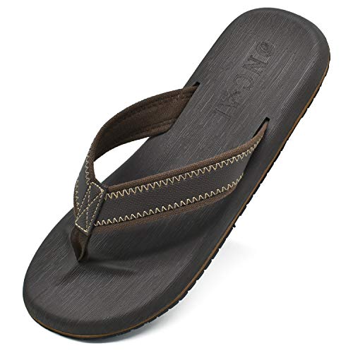 ONCAI Chanclas para Hombres Moda Sandalias Adultas Playa Piscina Vacaciones Zapatillas, Plantillas de Espuma de Yoga, Suelas de Goma Antideslizantes