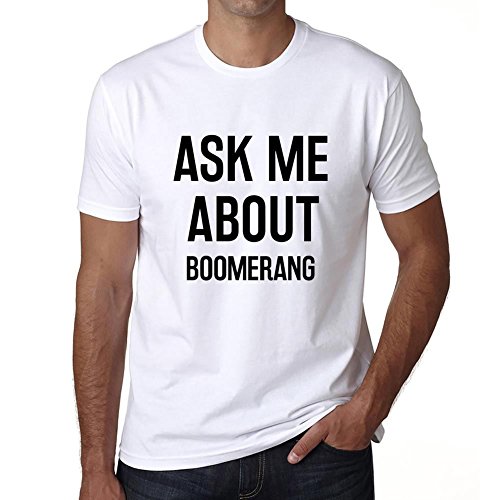 One in the City Ask me About Boomerang, Camiseta Hombre, Camiseta con Palabras, Regalo Camiseta