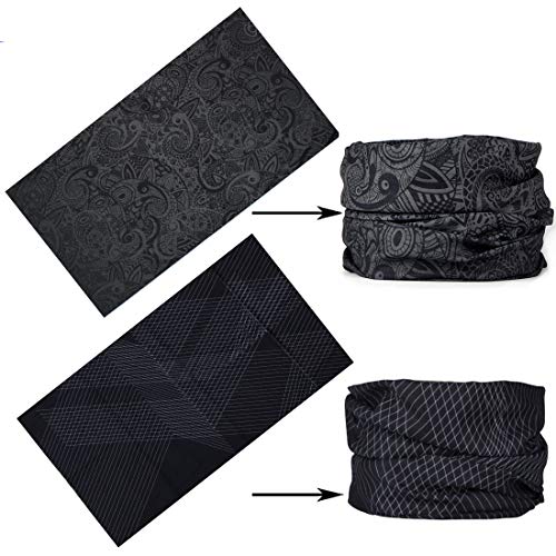 (One size, Bright color Series) - 6 PCS Seamless Multifunctional Headwear Bandana Scarf Tube Elastic Headband UV Resistance Headwrap for Running Riding Hiking Yoga Sports