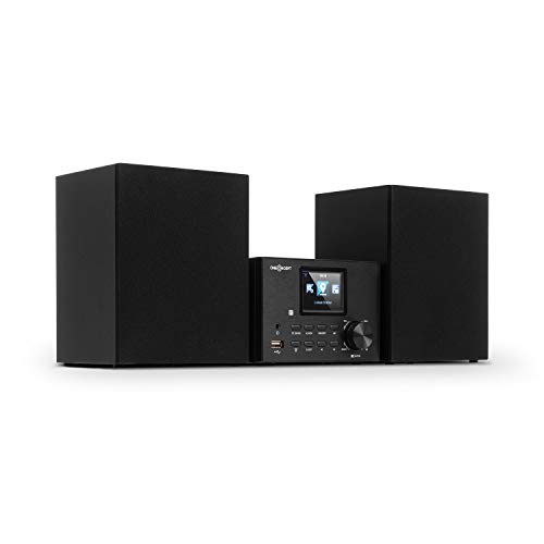 Oneconcept Streamo Equipo estéreo con Radio por Internet - Conexión de Radio por WiFi, Dab/Dab+ y FM , 2 Altavoces de 10 W , Bluetooth , Lector de CD , Conexión: USB, AUX-IN, Negro Oneconcept Streamo Equipo estéreo con Radio por Internet - Conexión de Radio por WiFi, Dab/Dab+ y FM , 2 Altavoces de 10 W , Bluetooth , Lector de CD , Conexión: USB, AUX-IN, Negro