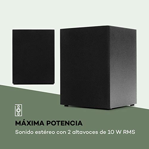 Oneconcept Streamo Equipo estéreo con Radio por Internet - Conexión de Radio por WiFi, Dab/Dab+ y FM , 2 Altavoces de 10 W , Bluetooth , Lector de CD , Conexión: USB, AUX-IN, Negro Oneconcept Streamo Equipo estéreo con Radio por Internet - Conexión de Radio por WiFi, Dab/Dab+ y FM , 2 Altavoces de 10 W , Bluetooth , Lector de CD , Conexión: USB, AUX-IN, Negro