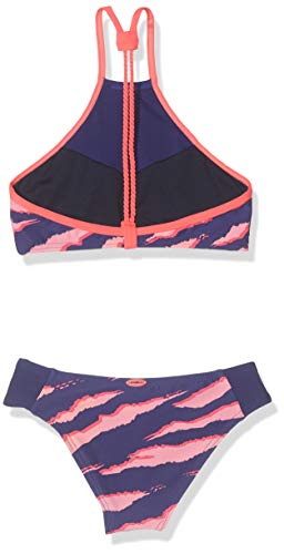 O'NEILL Pg - Bikinis de Cuello Alto para niña, Niñas, Bikinis, 9A8374, Azul AOP con Rosa/Púrpura, 140 O'NEILL Pg - Bikinis de Cuello Alto para niña, Niñas, Bikinis, 9A8374, Azul AOP con Rosa/Púrpura, 140