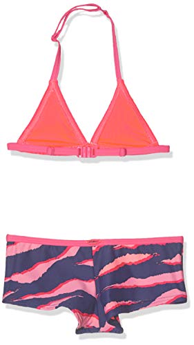 O'NEILL PG Shelva Shorty - Bikini para niña, Niñas, Parte Superior de Bikini, 9A8370, Color Azul, Rosa y Morado, 152