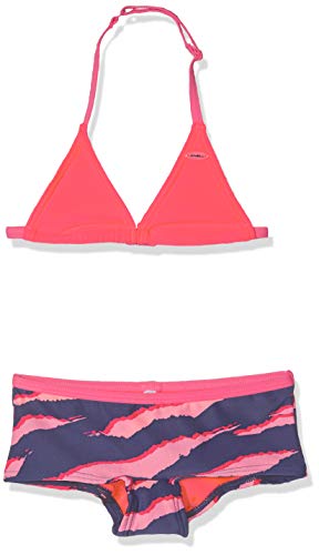 O'NEILL PG Shelva Shorty - Bikini para niña, Niñas, Parte Superior de Bikini, 9A8370, Color Azul, Rosa y Morado, 152
