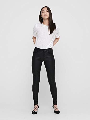 ONLY onlNEW ROYAL REG SK. BIKER COATED NOOS, Pantalones Mujer, Negro (Black), M/L34 (Talla del fabricante: Medium) ONLY onlNEW ROYAL REG SK. BIKER COATED NOOS, Pantalones Mujer, Negro (Black), M/L34 (Talla del fabricante: Medium)
