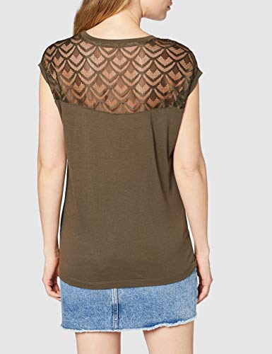 Only onlNICOLE S/S Mix Top Noos Camiseta, Verde (Cocodrilo), S para Mujer