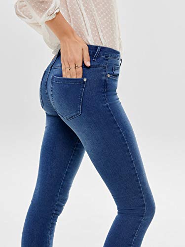 Only onlROYAL REG SKINNY JEANS PIM504 NOOS - Vaqueros Mujer, Azul (Medium Blue Denim), M (30)