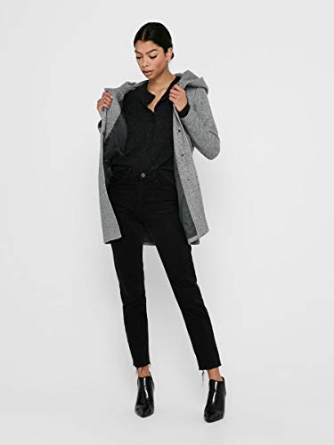 Only onlSEDONA Coat OTW Noos Abrigo, Gris (Light Grey Melange), 38 (Talla del Fabricante: Medium) para Mujer