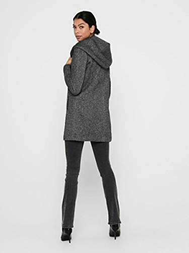 Only onlSEDONA Light Coat OTW Noos Abrigo, Gris (Dark Grey Melange), 38 (Talla del Fabricante: Medium) para Mujer