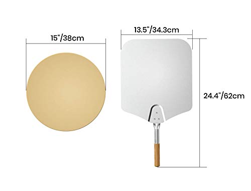 Onlyfire Kit de anillo de pizza de acero inoxidable con asador, kit de barbacoa multifuncional, para asar pollo y cocinar pizza, se adapta a la mayoría de las parrillas de caldera de carbón de 57 cm Onlyfire Kit de anillo de pizza de acero inoxidable con asador, kit de barbacoa multifuncional, para asar pollo y cocinar pizza, se adapta a la mayoría de las parrillas de caldera de carbón de 57 cm