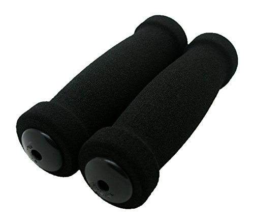 ONOGAL 2x Puños de Espuma de Neopreno Ergonomicos con Tapones para Bicicleta o Moto 2906negro