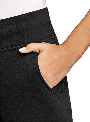 oodji Ultra Mujer Pantalones de Punto Deportivos, Negro, S oodji Ultra Mujer Pantalones de Punto Deportivos, Negro, S