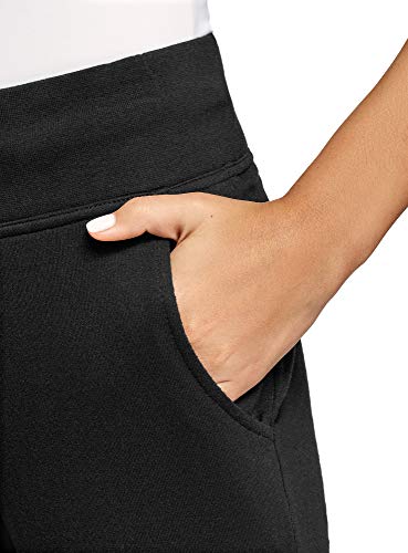 oodji Ultra Mujer Pantalones de Punto Deportivos, Negro, S