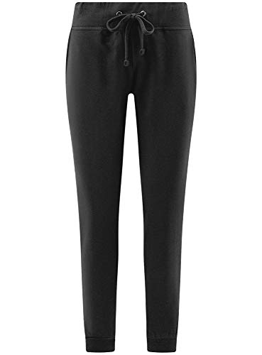 oodji Ultra Mujer Pantalones de Punto Deportivos, Negro, S