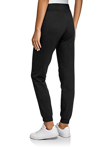 oodji Ultra Mujer Pantalones de Punto Deportivos, Negro, XS