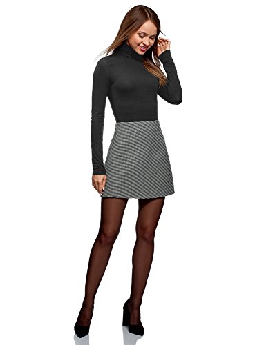 oodji Ultra Mujer Suéter de Cuello Alto Básico, Negro, ES 34 / XXS oodji Ultra Mujer Suéter de Cuello Alto Básico, Negro, ES 34 / XXS