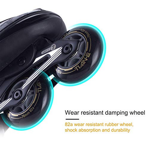 Opfury Patines En Linea Adulto, Patines En Línea Ajustables Y Transpirables, Rodamientos De Acero Cromado ABEC-7, Patines De Ruedas para Principiantes