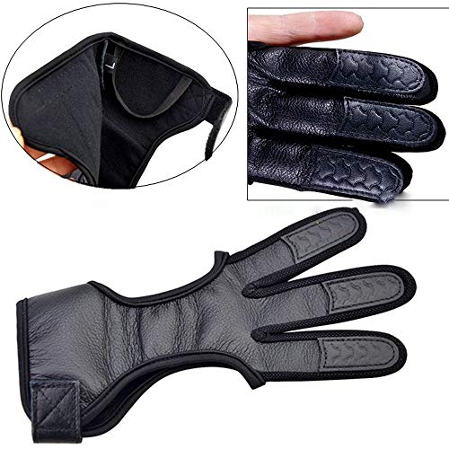 OPNIGHDYMD Guante de Tiro con Arco Protector de 3 Dedos Equipo de protección de Tiro de Cuero Adecuado para Manos Izquierda y Derecha (Size : S) OPNIGHDYMD Guante de Tiro con Arco Protector de 3 Dedos Equipo de protección de Tiro de Cuero Adecuado para Manos Izquierda y Derecha (Size : S)