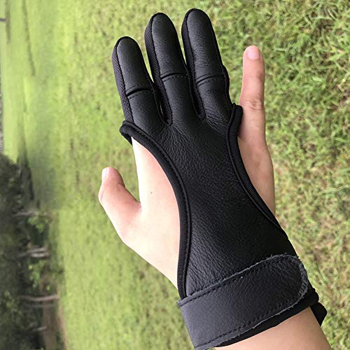 OPNIGHDYMD Guante de Tiro con Arco Protector de 3 Dedos Equipo de protección de Tiro de Cuero Adecuado para Manos Izquierda y Derecha (Size : S) OPNIGHDYMD Guante de Tiro con Arco Protector de 3 Dedos Equipo de protección de Tiro de Cuero Adecuado para Manos Izquierda y Derecha (Size : S)