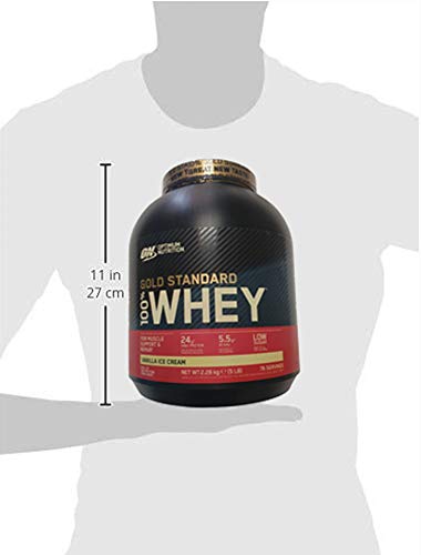 Optimum Nutrition 100% Whey Gold Standard, Sabor Vanilla Ice Cream - 2.27 Kg Optimum Nutrition 100% Whey Gold Standard, Sabor Vanilla Ice Cream - 2.27 Kg