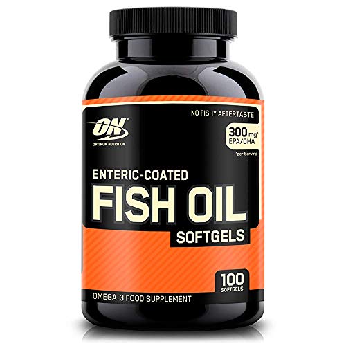 OPTIMUM NUTRITION Fish Oil, Aceite de Pescado, Omega 3, DHA, Sin Sabor, 100 Porciones, 100 Cápsulas