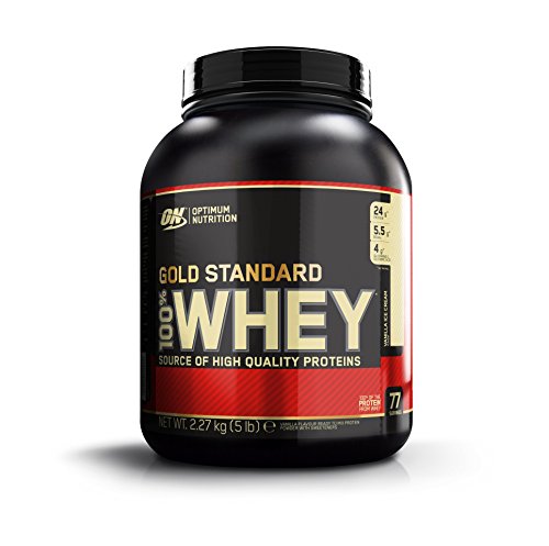Optimum Nutrition Gold Standard 100% Whey Proteína en Polvo, Vainilla Ice Cream - 2270 g Optimum Nutrition Gold Standard 100% Whey Proteína en Polvo, Vainilla Ice Cream - 2270 g