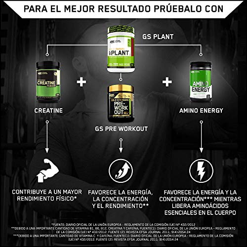 Optimum Nutrition ON 100% Plant Gold Standard, Proteína Vegana en Polvo, para Masa Muscular y Musculacion, fuente de Vitamina C y B12, Bayas, 19 porciones, 684 g