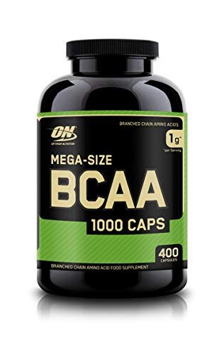 Optimum Nutrition ON BCAA 1000, Cápsulas BCAA, Suplementos Deportivos, Rico en Aminoacidos Ramificados y Esenciales, para mejor recuperación, sin sabor, 200 porciones, 400 Cápsulas