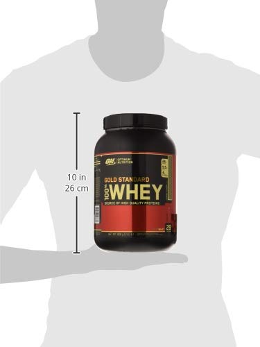 Optimum Nutrition ON Gold Standard 100% Whey Proteína en Polvo Suplementos Deportivos, Glutamina y Aminoacidos, BCAA, Galletas y Crema, 28 Porciones, 900 g, Embalaje Puede Variar