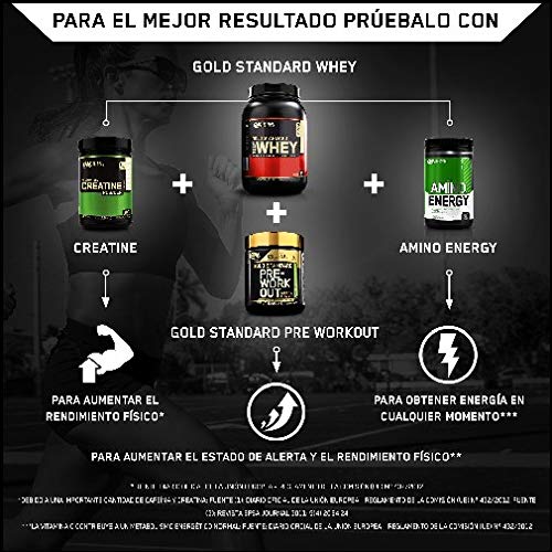 Optimum Nutrition ON Gold Standard 100% Whey Proteína en Polvo Suplementos Deportivos, Glutamina y Aminoácidos, BCAA, Helado de Vainilla, 30 Porciones, 900 g, Embalaje Puede Variar