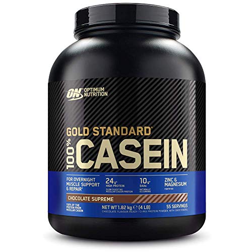 Optimum Nutrition ON Gold Standard Casein, Proteinas de Caseina en Polvo con BCAA Aminoacidos Esenciales, Zinc y Magnesio en Polvo, Chocolate, 55 Porciones, 1,82 kg, Embalaje Puede Variar Optimum Nutrition ON Gold Standard Casein, Proteinas de Caseina en Polvo con BCAA Aminoacidos Esenciales, Zinc y Magnesio en Polvo, Chocolate, 55 Porciones, 1,82 kg, Embalaje Puede Variar