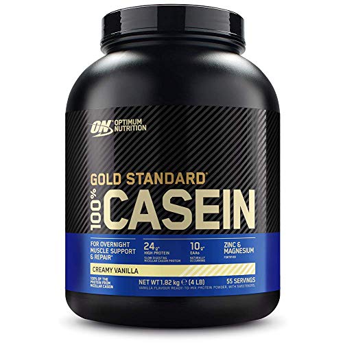Optimum Nutrition ON Gold Standard Casein, Proteinas de Caseina en Polvo con BCAA Aminoacidos Esenciales, Zinc y Magnesio en Polvo, Vainilla, 55 Porciones, 1.82 kg, Embalaje Puede Variar Optimum Nutrition ON Gold Standard Casein, Proteinas de Caseina en Polvo con BCAA Aminoacidos Esenciales, Zinc y Magnesio en Polvo, Vainilla, 55 Porciones, 1.82 kg, Embalaje Puede Variar