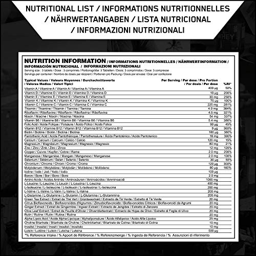 Optimum Nutrition ON Opti-Men, Suplemento Multivitamínico, Multivitaminas y Minerales para Hombres con BCAA, Glutamina, Vitamina C, Zinc y Magnesio, sin sabor, 60 porciones, 180 Cápsulas