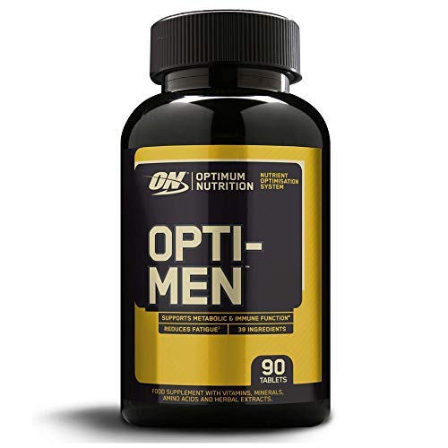 Optimum Nutrition ON Opti-Men, Suplemento Multivitamínico, Multivitaminas y Minerales para Hombres con BCAA, Glutamina, Vitamina C, Zinc y Magnesio, sin sabor, 30 porciones, 90 Cápsulas Optimum Nutrition ON Opti-Men, Suplemento Multivitamínico, Multivitaminas y Minerales para Hombres con BCAA, Glutamina, Vitamina C, Zinc y Magnesio, sin sabor, 30 porciones, 90 Cápsulas