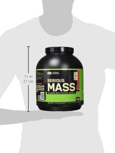 Optimum Nutrition ON Serious Mass Proteina en Polvo Mass Gainer Alto en Proteína, con Vitaminas, Creatina y Glutamina, Fresa, 8 Porciones, 2.73 kg, Embalaje Puede Variar