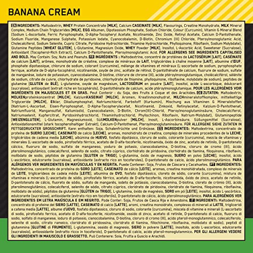 Optimum Nutrition ON Serious Mass Proteina en Polvo Mass Gainer Alto en Proteína, con Vitaminas, Creatina y Glutamina, Plátano, 8 Porciones, 2.73kg, Embalaje Puede Variar