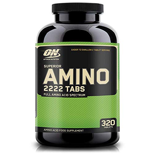 Optimum Nutrition ON Superior Amino 2222, Aminoácidos Esenciales y Ramificados, BCAA, Sin Sabor, 160 Porciones, 320 Capsulas