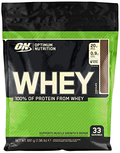 Optimum Nutrition ON Whey Proteina Isolate, Proteinas Whey en Polvo, Proteina de Suero para Masa Muscular y Musculacion, Bajo en Azúcar, Chocolate, 33 Porciones, 891g