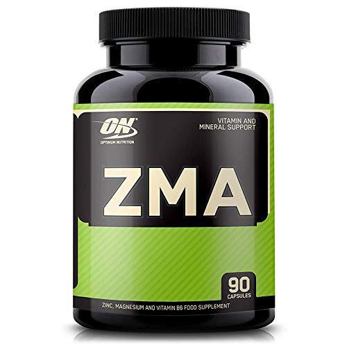 Optimum Nutrition ON ZMA, Vitaminas y Minerales, Zinc, Magnesium y Vitamina B6, Sin Sabor, 90 Porciones, 90 Cápsulas