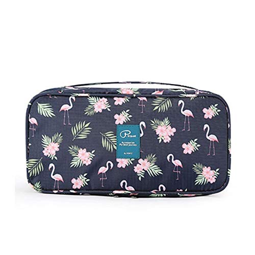 Organizador de cajones de ropa interior, organizador de ropa interior de viaje, nuevo flamenco de gran capacidad para mujeres a prueba de agua, madre, brazo, bolsa, bolsa de bolsa, bolsillos múltiples