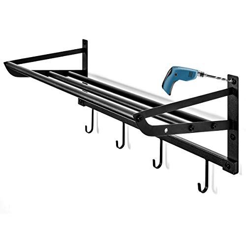 Organizador de equipo de almacenamiento ajustable de 3 niveles para colgar en la pared, organizador de equipo con gancho para baloncesto, fútbol, voleibol, ejercicio, pelota medicinal, color negro