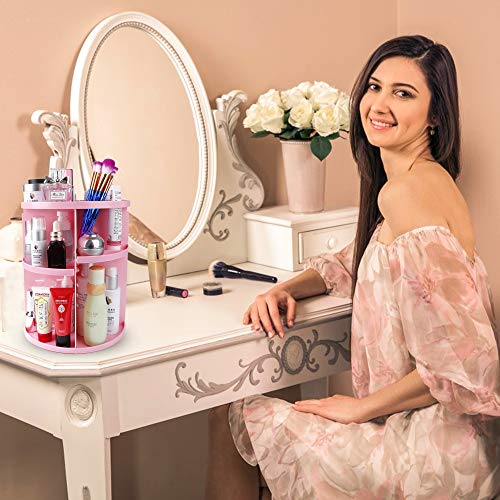 Organizador de Maquillaje Giratorio de Rotación 360 Grados, Ajustable Almacenamiento Cosmético, Soporte de Exhibición Caja de Almacenaje se Adapta a Joyas, Pinceles, Lápices Labiales y más Organizador de Maquillaje Giratorio de Rotación 360 Grados, Ajustable Almacenamiento Cosmético, Soporte de Exhibición Caja de Almacenaje se Adapta a Joyas, Pinceles, Lápices Labiales y más