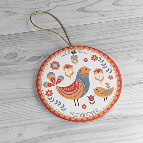 Ornamento de Navidad de pájaro popular escandinavo para amigos de la familia Año Nuevo regalo de cuarentena de invierno de 7,6 cm