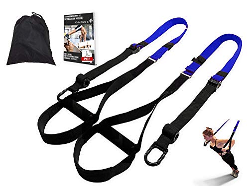Ortho Care S Fitness - Entrenamiento en Suspension/Funcional con Cuerdas. Kit Multifuncion Gimnasia - Fortalecimiento, Resistencia y Tonificacion Muscular. con Anclaje para Puerta.… Ortho Care S Fitness - Entrenamiento en Suspension/Funcional con Cuerdas. Kit Multifuncion Gimnasia - Fortalecimiento, Resistencia y Tonificacion Muscular. con Anclaje para Puerta.…