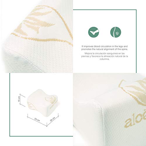 ORTONES | Almohada de Piernas para Dormir | Cojín de Apoyo para Dormir de Lado | Especial para Embarazadas | Alivia el Dolor de Espalda, Ciática, Rodillas, Cadera, Articulaciones | Tejido de Aloe Vera ORTONES | Almohada de Piernas para Dormir | Cojín de Apoyo para Dormir de Lado | Especial para Embarazadas | Alivia el Dolor de Espalda, Ciática, Rodillas, Cadera, Articulaciones | Tejido de Aloe Vera