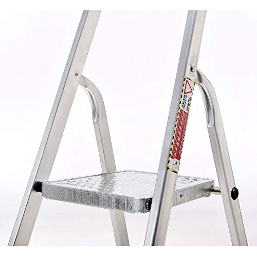 ORYX 23010001 Escalera Aluminio 3 Peldaños Plegable, Uso doméstico, Antideslizante, Ligera y Resistente ORYX 23010001 Escalera Aluminio 3 Peldaños Plegable, Uso doméstico, Antideslizante, Ligera y Resistente