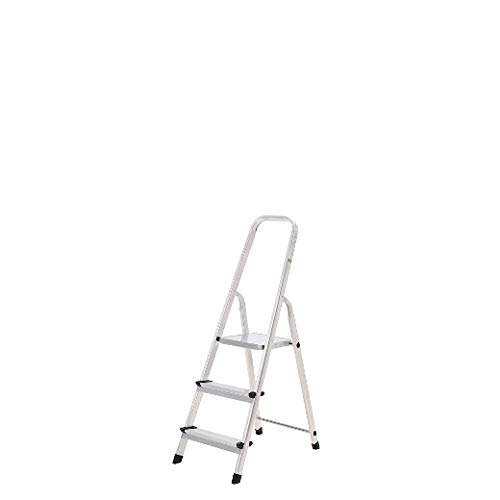 ORYX 23010001 Escalera Aluminio 3 Peldaños Plegable, Uso doméstico, Antideslizante, Ligera y Resistente ORYX 23010001 Escalera Aluminio 3 Peldaños Plegable, Uso doméstico, Antideslizante, Ligera y Resistente