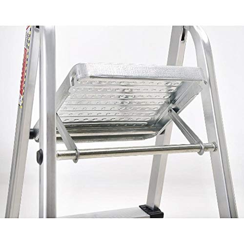 ORYX 23010001 Escalera Aluminio 3 Peldaños Plegable, Uso doméstico, Antideslizante, Ligera y Resistente ORYX 23010001 Escalera Aluminio 3 Peldaños Plegable, Uso doméstico, Antideslizante, Ligera y Resistente